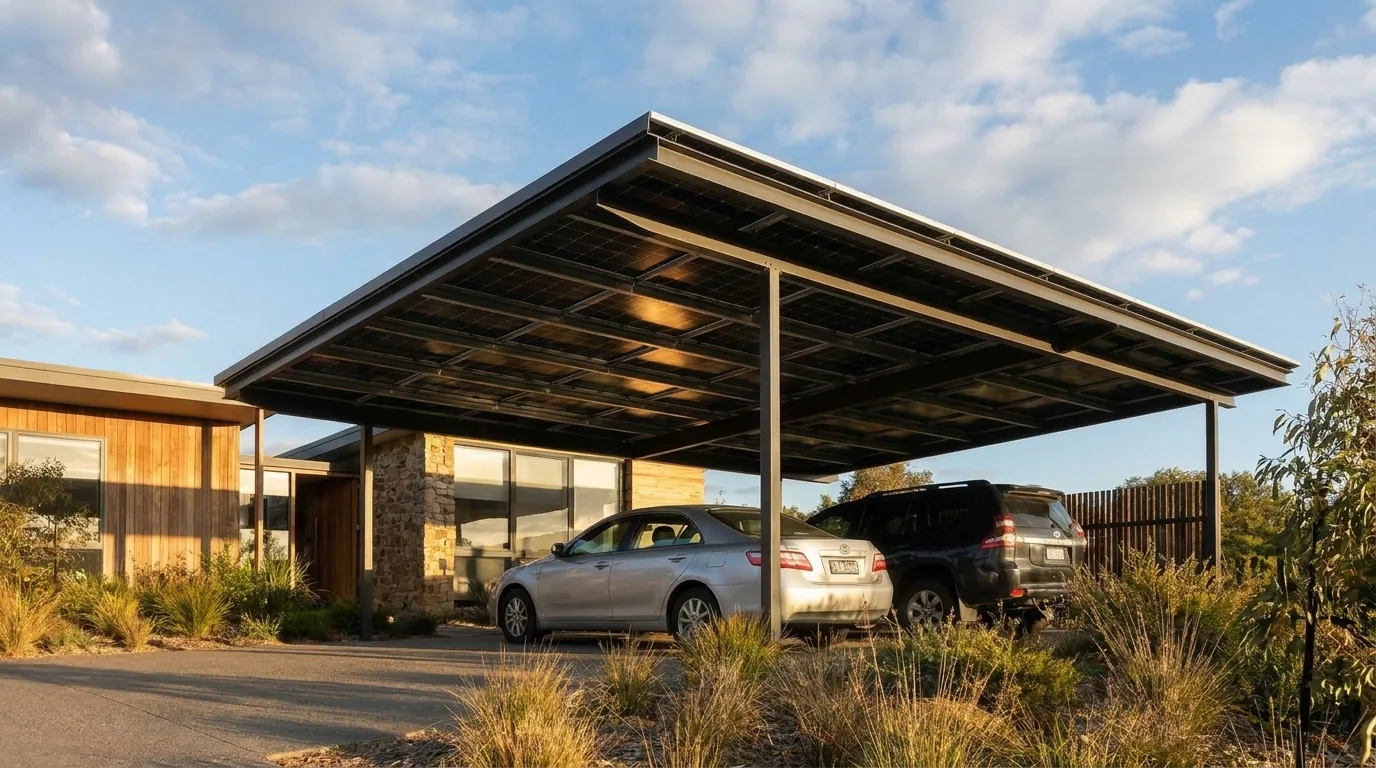 SolarPark solar carport installed at a home